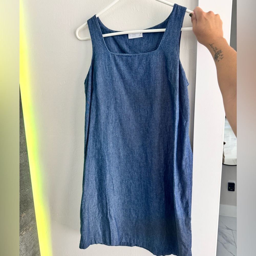 LC Lauren Conrad 100% Cotton Mini Dress Chic Demim colored
